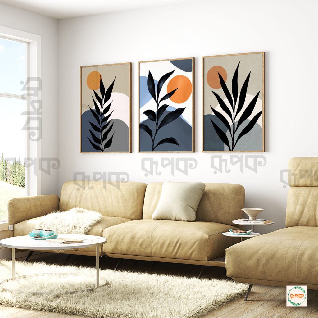 Plant-Inspired Boho Artwork with Texture – Rupok.art