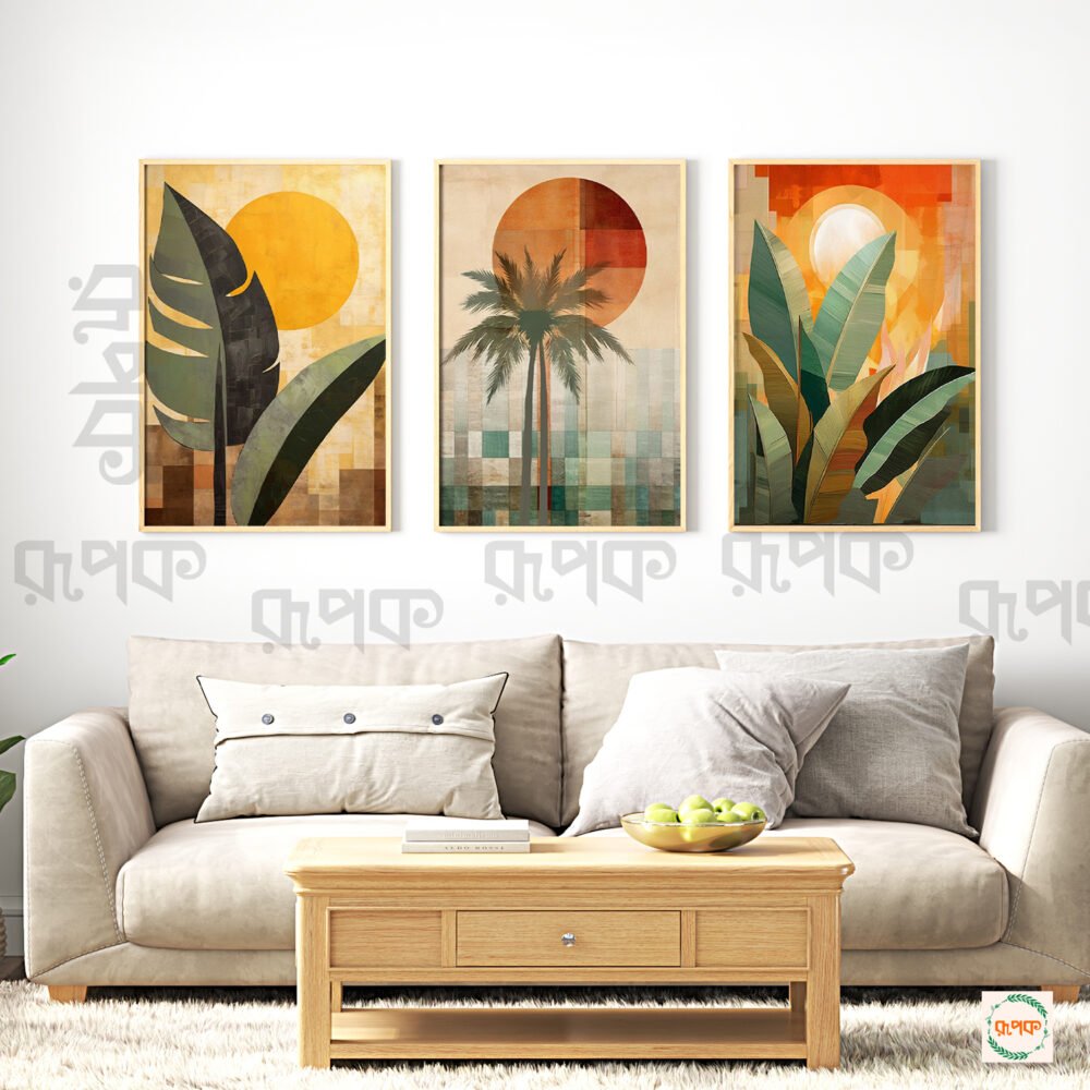 Modern Boho Posters with Sunset Shades
