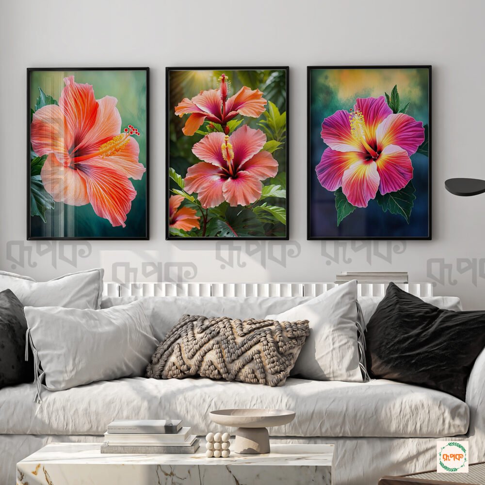 Vibrant Hibiscus Flower Art Prints - Elegance for Your Home Decor