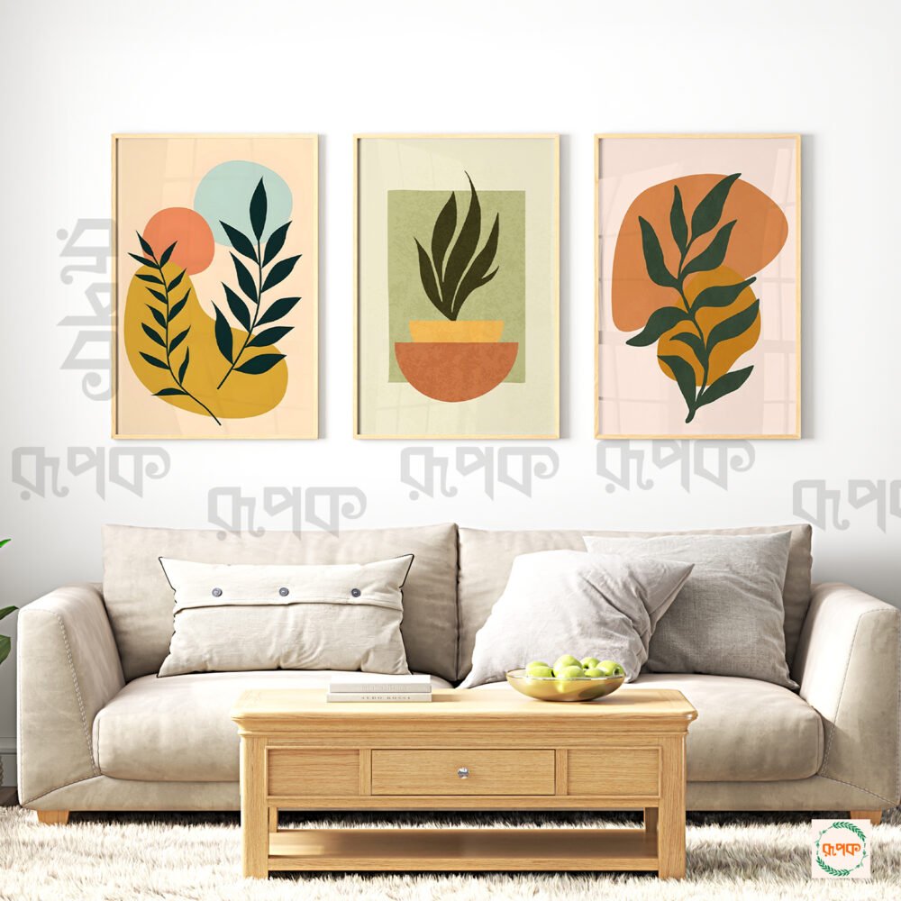 Botanical Artwork with Soft Earth Palettes