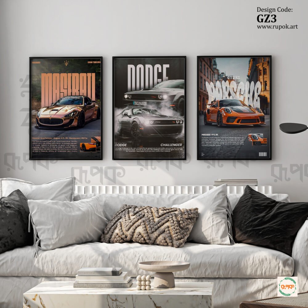 Sports Car Poster Set