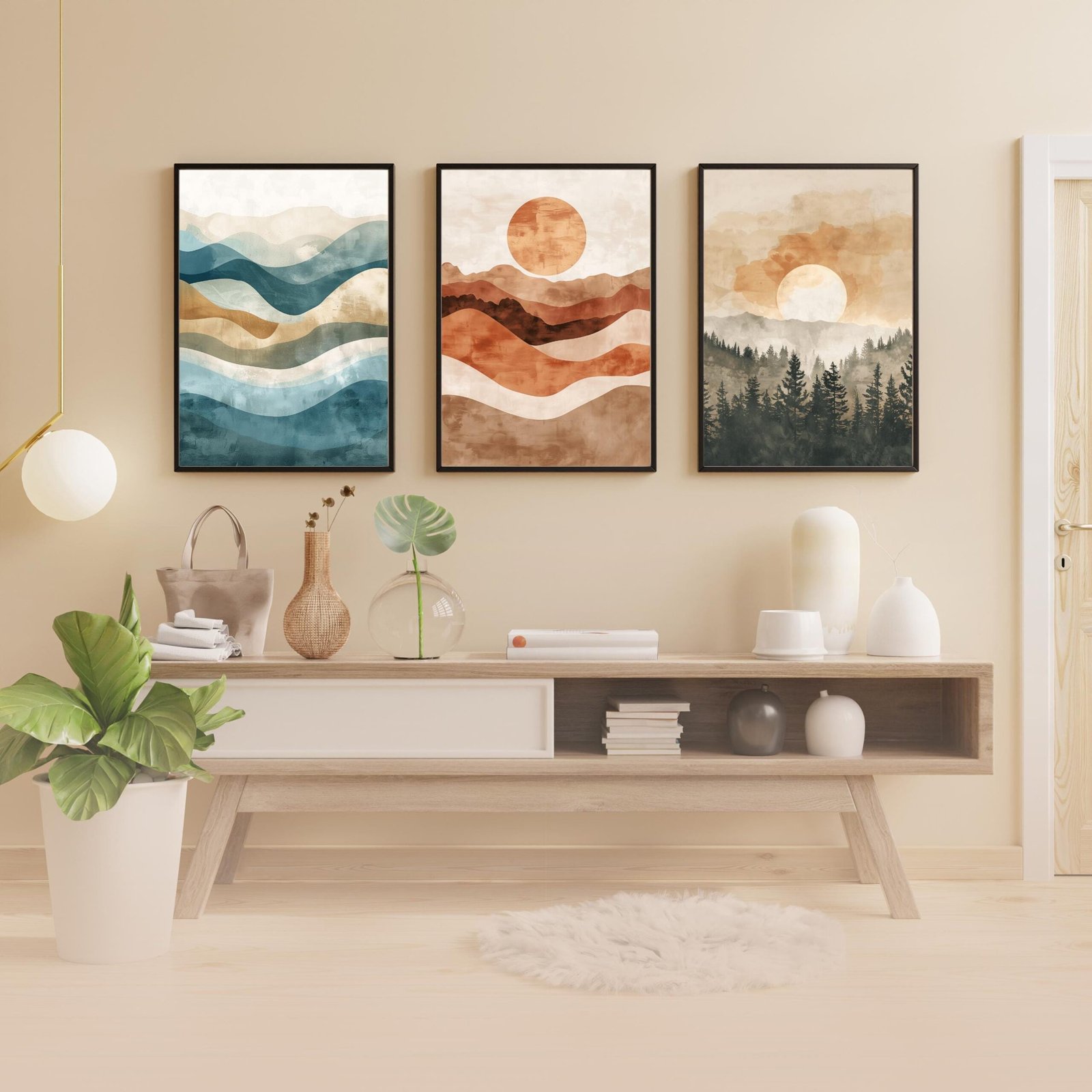 Boho Nature Wall Art for Home Decor