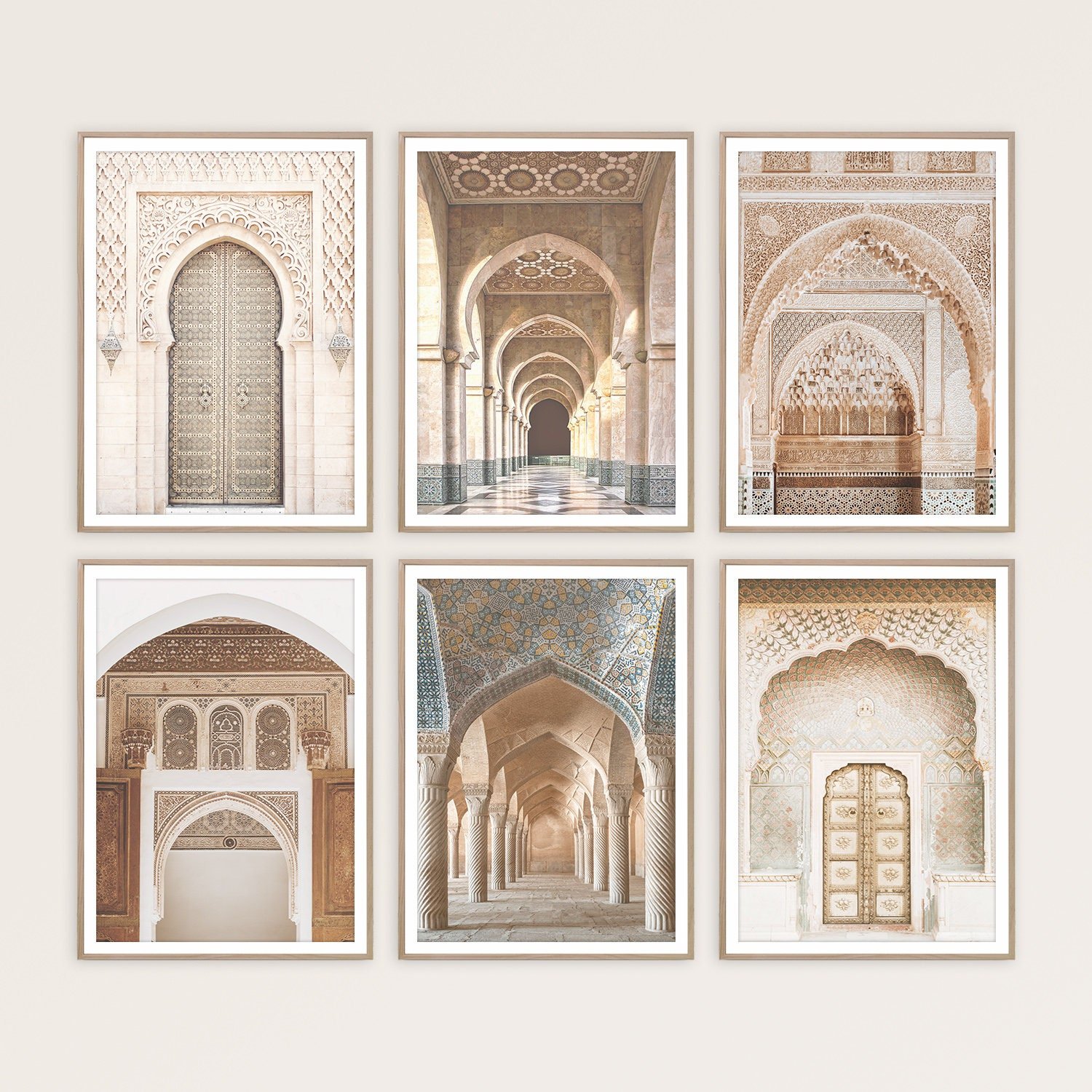 Boho Moroccan Door Wall Art Set of 6