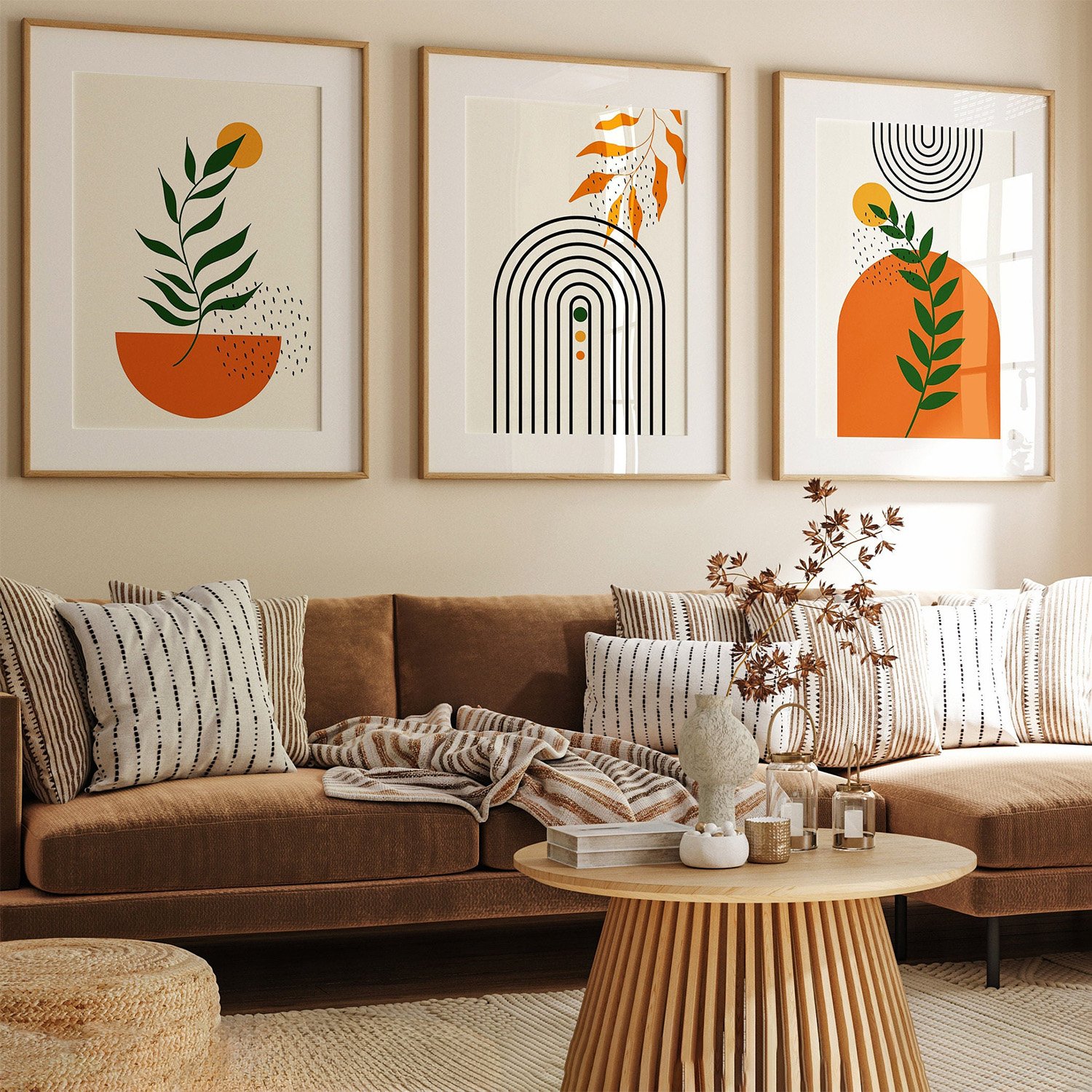 Modern Minimalist Digital Wall Art Print Set